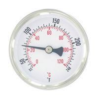 BI-METAL, HOT WATER THERMOMETER WITH BR HWT250