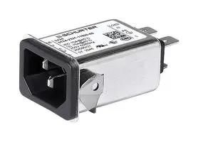 CONN, IEC C14 INLET, 15A/250VAC, SNAP IN 3-130-972