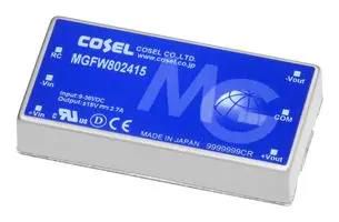 DC-DC CONVERTER, 15V/-15V, 2.7A MGFW802415