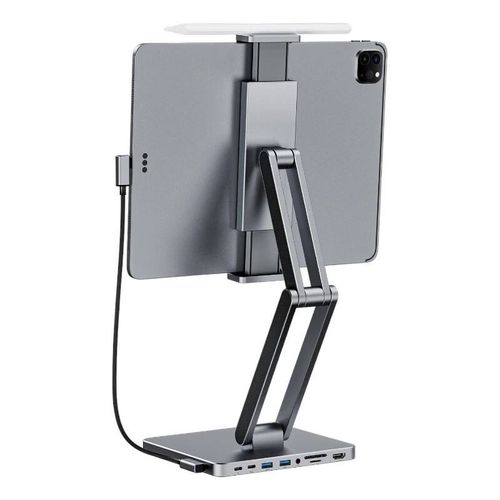 Docking station with stand for Tablet/iPad, INVZI, MH03, MagHub, 3x USB-C, 2x USB-A, INVZI MH03
