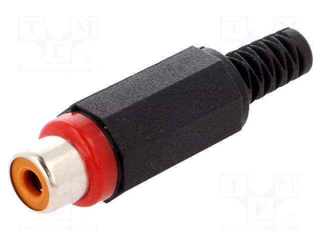 Connector: RCA; plug; female; with strain relief; straight LUMBERG XKTO1R