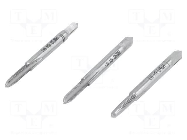 Kit: taps; for blind holes,to the through holes; L: 40mm; 2,7mm ALPEN-MAYKESTAG ALP.707003001