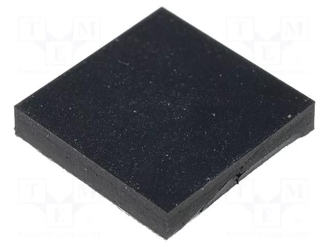 Self-adhesive foot; black; rubber; Y: 12.7mm; X: 12.7mm; Z: 2.3mm FIX&FASTEN SF-1272