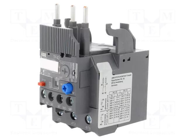 Thermal relay; Leads: screw terminals; 0.55÷0.74A; AF ABB TF42-0.74