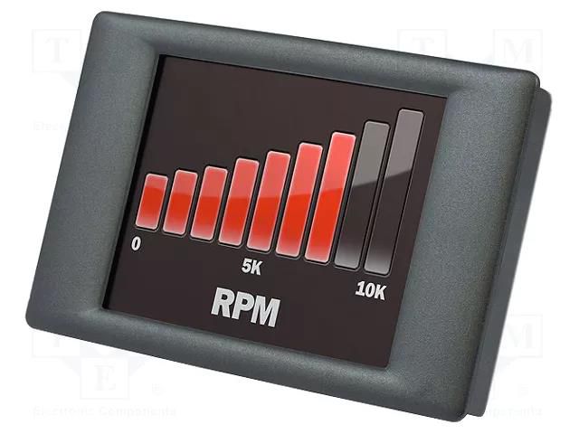 Voltmeter; digital,mounting; 0÷40V; on panel; LCD 2,4"; 320x240 LASCAR SGD24-M