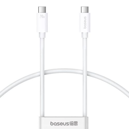 fast Charging Cable Baseus Superior 2 USB-C to USB-C 240W, 1,8m (white), Baseus P10365200211-05