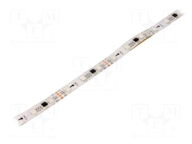 Programmable LED tape; RGB; 5050; LED/m: 48; 10mm; IP65; 140°; 12VDC WORLDSEMI HCCBB48WG