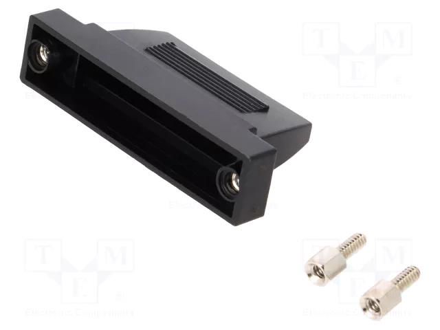 Enclosure: for D-Sub connectors; straight; UNC 4-40 ENCITECH DFCC25-P-K