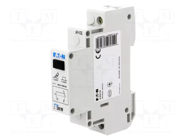 Module: pushbutton switch; 250VAC; 16A; IP40; 17.5x90x60mm; Z-SW EATON ELECTRIC Z-SW/W