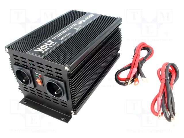 Converter: DC/AC; 2000W; Uout: 230VAC; 10.5÷15.5VDC; 290x173x145mm VOLT POLSKA IPS4000/12V-N