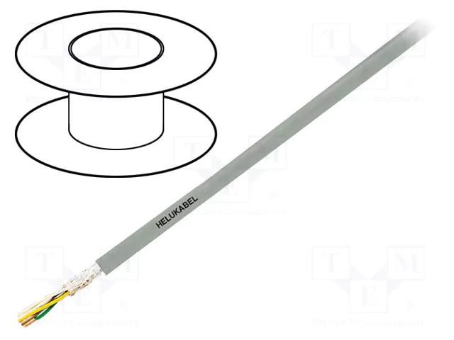 Wire: control cable; SUPERTRONIC®-PVC; 2x0.34mm2; PVC; grey; Cu HELUKABEL STR-PVC2X0.34