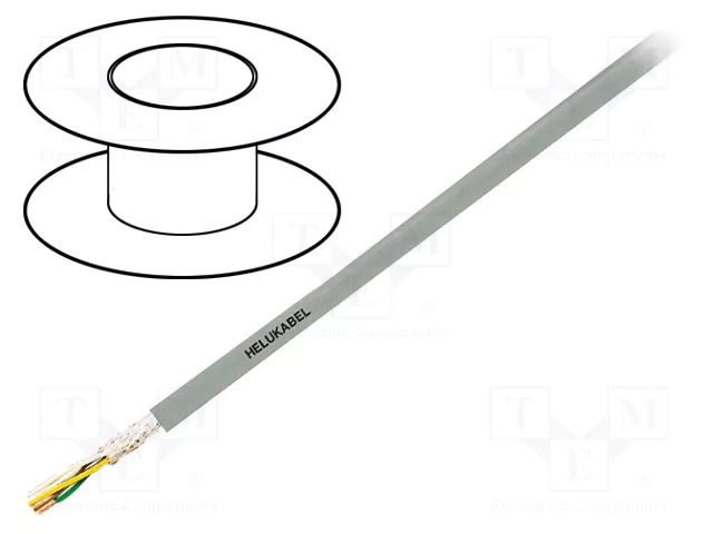 Wire: control cable; SUPERTRONIC®-PVC; 4x0.14mm2; PVC; grey; Cu HELUKABEL STR-PVC4X0.14