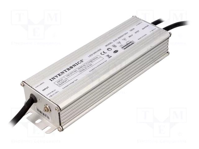 Power supply: switching; LED; 180W; 12VDC; 8.33A; 90÷305VAC; IP67 INVENTRONICS EUV-200S012SV