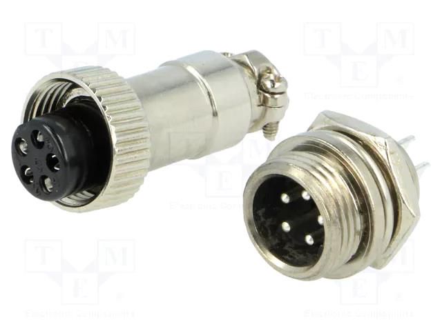 Connector: microphone MINI; socket,plug; male,female; PIN: 5; MINI CONNFLY DS1110-01-5B6