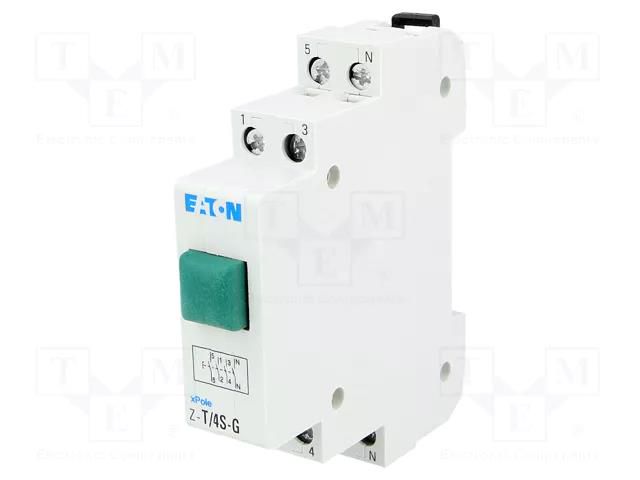 Module: pushbutton switch; 230VAC; 16A; IP40; 17.5x80x60mm EATON ELECTRIC Z-T/4S-G