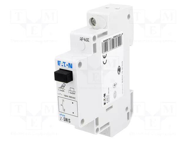 Module: pushbutton switch; 250VAC; 16A; IP40; 17.5x90x60mm; Z-SW EATON ELECTRIC Z-SW/S