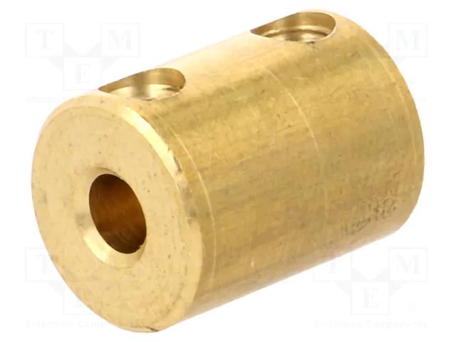 Adapter; brass; Øshaft: 4mm; copper; Shaft: smooth; Hole diam: 4mm MENTOR GA720.4