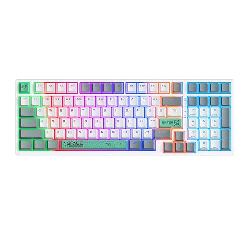 ONIKUMA G38 98 Keys USB Wired Mechanical Keyboard White, ONIKUMA G38 Wired White