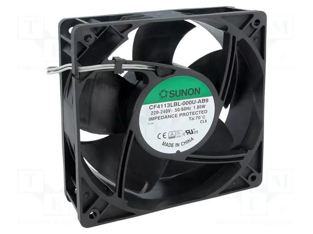 Fan: EC; axial; 230VAC; 120x120x38mm; 109.24m3/h; 31.4dBA; ball SUNON CF4113LBL-AB9