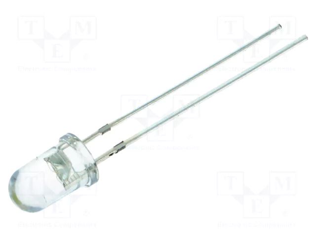 LED; white cold; 5mm; 35000÷45000mcd; 15°; Front: convex; 6500K OPTOSUPPLY OSW44K5111A