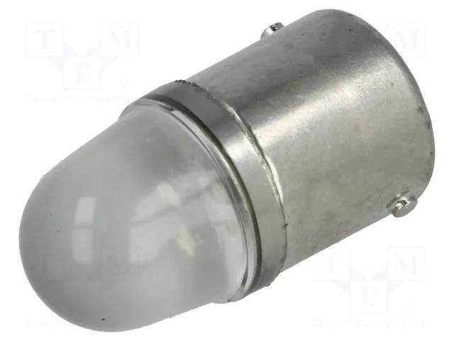LED lamp; white; BA15S; 24VDC; 24VAC POLAM-ELTA LW-BA15S-24AC/DC