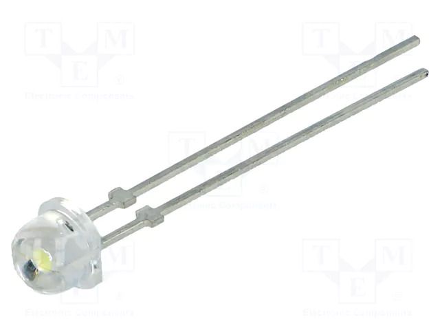 LED; white cold; 4.8mm; 2400÷4500mcd; 100°; Front: convex LITEON LTW-2W3DRA