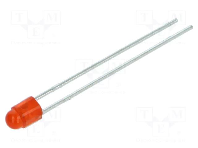LED; red; 3mm; 110÷400mcd; 50°; Front: convex; 2÷2.4VDC LITEON LTL17KRH5D