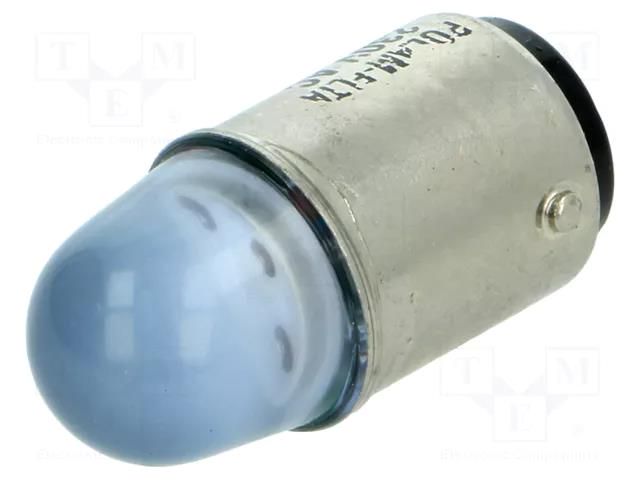 LED lamp; blue; BA15D; 230VAC POLAM-ELTA LB-BA15D-230AC