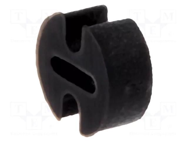 Spacer sleeve; LED; Øout: 4.5mm; ØLED: 3mm; L: 2mm; black; UL94V-2 FIX&FASTEN FIX-LEDH-2