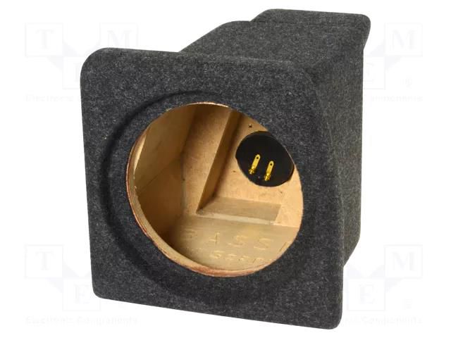 Car loudspeaker enclosure; MDF; black melange; 200mm; VW; 8l BASSER OBGL.VW.11