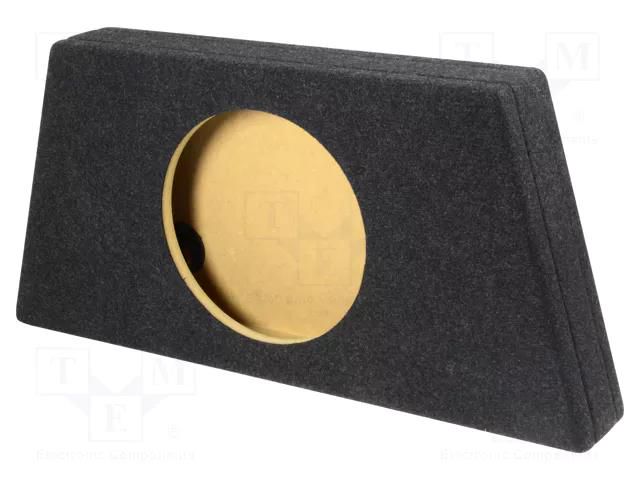 Car loudspeaker enclosure; MDF; black melange; 300mm; 20l BASSER OB.MDF.12