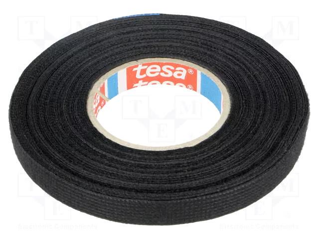 Tape: textile; W: 9mm; L: 15m; Thk: 0.3mm; Automotive; black; 105°C TESA TESA-51608-09/15