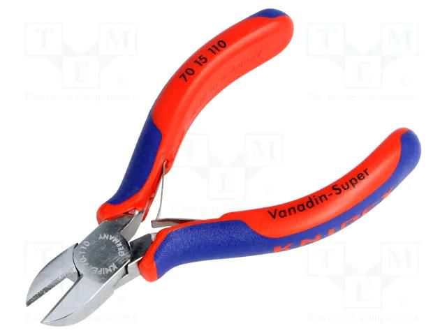 Pliers; side,cutting; 110mm; with side face KNIPEX KNP.7015110