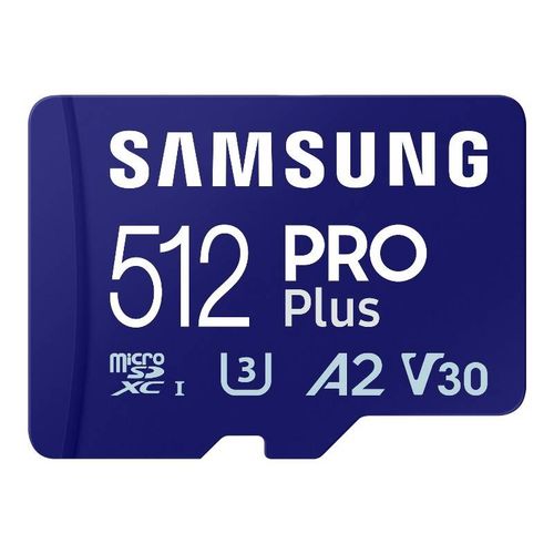 Memory card Samsung Pro PLUS microSDXC 512GB 180/130 MB/s UHS-I U3 (MB-MD512SA/EU), Samsung MB-MD512SA/EU