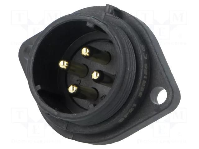 Connector: circular; socket; male; PIN: 4; IP68; SP21; 10A; 500V WEIPU SP2113/P4/2N