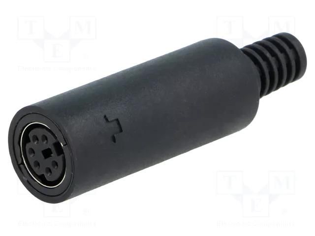 Connector: DIN mini; plug; female; PIN: 6; with strain relief; 100V LUMBERG MJ-372/6