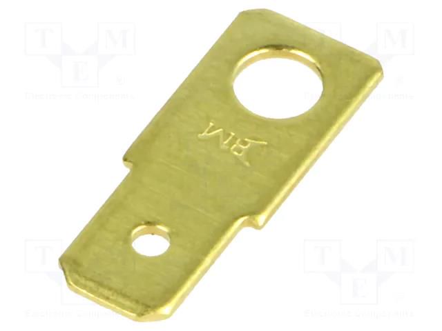 Terminal: flat; 6.3mm; 0.8mm; male; M4; non-insulated; screw; brass BM GROUP BM01002