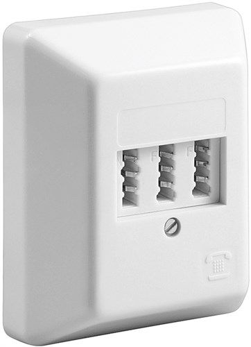 3x TAE-NFF Wall Plate, white - with screw connection 43543