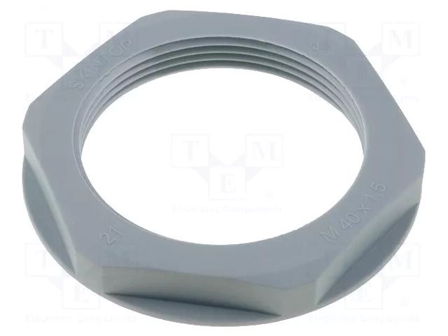 Nut; M40; polyamide; UL94V-2; 50mm; grey; Thread: metric; Pitch: 1.5 LAPP SKINTOP-N40G