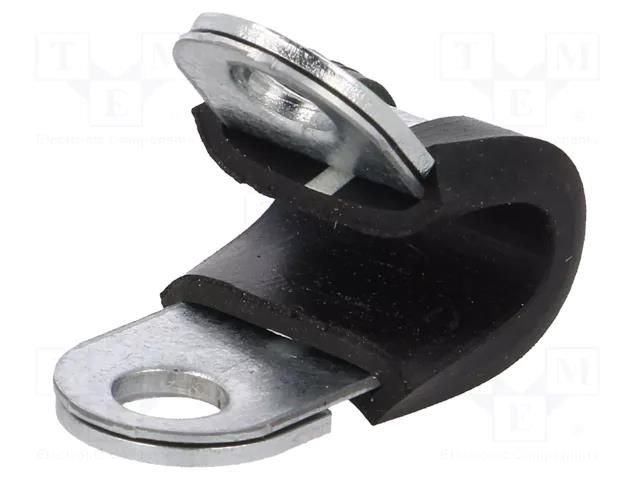 Fixing clamp; ØBundle : 6mm; W: 12mm; steel; Ømount.hole: 5.3mm LAPP RKS-1-6/12