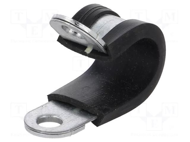 Fixing clamp; ØBundle : 12mm; W: 12mm; steel; Ømount.hole: 5.3mm LAPP RKS-1-12/12