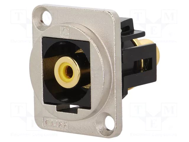 Coupler; RCA socket,both sides; FT; XLR standard; 19x24mm CLIFF CP30232M
