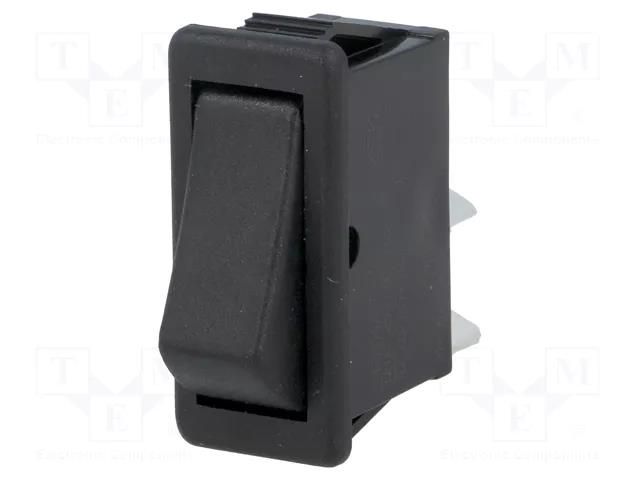 ROCKER; SPST; Pos: 2; (ON)-OFF; 16A/250VAC; black; none; 1500 BULGIN AE-C1501ATAAA