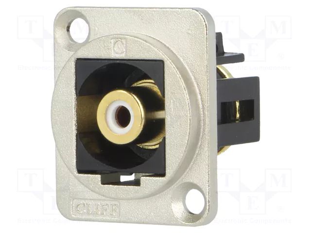 Coupler; RCA socket,both sides; FT; XLR standard; 19x24mm CLIFF CP30231M