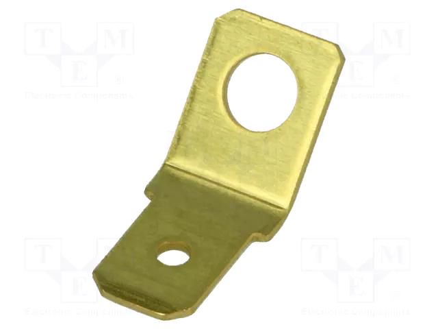 Terminal: flat; 6.3mm; 0.8mm; male; M4; non-insulated; screw; brass BM GROUP BM01005