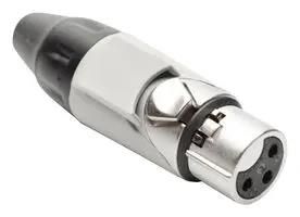 CONN, XLR AUDIO, PLUG, 3POS, CABLE AX3F8M