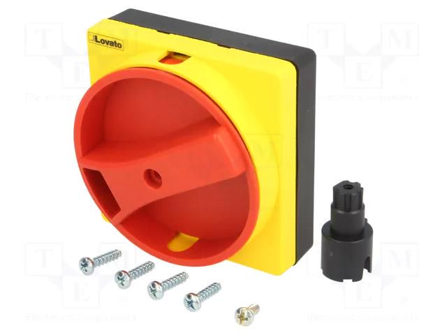 Knob; GA; red/yellow LOVATO ELECTRIC GAX61