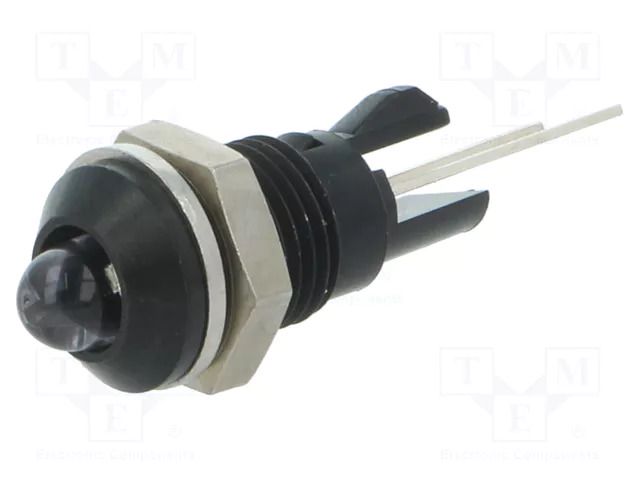 Indicator: LED; prominent; white; Ø8mm; for PCB; brass; ØLED: 5mm MENTOR 2665.8053