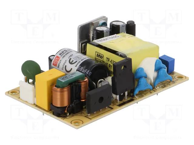 Power supply: switching; open; 30W; 80÷264VAC; OUT: 1; Uout: 15VDC MEAN WELL RPS-30-15