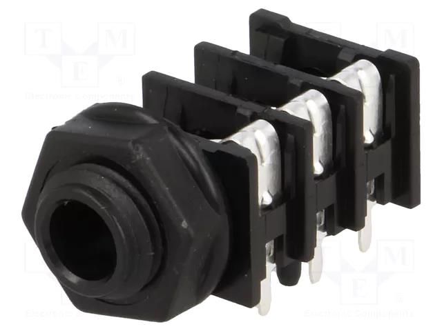 Connector: Jack 6,3mm; socket; female; stereo,with triple switch AMPHENOL ACJS-PHOP-1